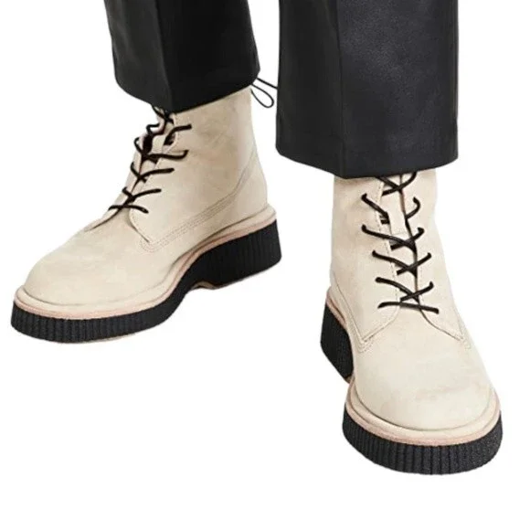 NWT Rag & Bone Boots Sloane Lace-Up Boot Paloma Beige Suede Shoes Women’s Size 8